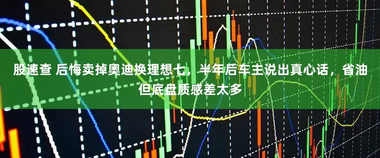 股速查 后悔卖掉奥迪换理想七，半年后车主说出真心话，省油但底盘质感差太多